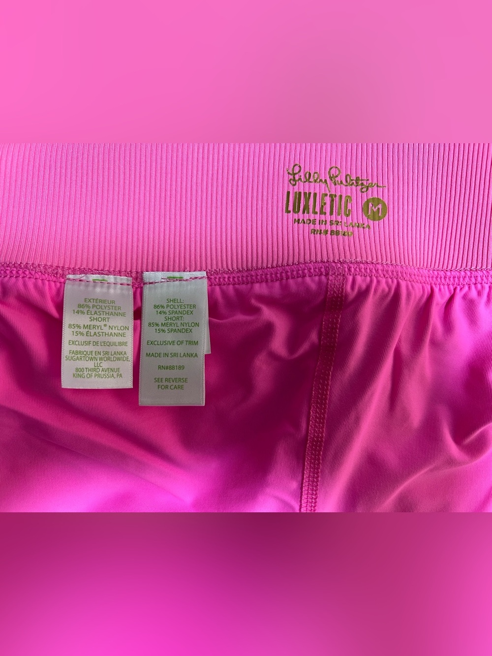 NWT Lilly Pulitzer Run Around Skort UPF 50+ Prosecco Pink Seaing Things Medium - Picture 7 of 8